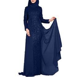Muslimische Hochzeitskleider für Frauen,Fischschwanz Pailletten Abaya Islamic Dubai Middle East Türkei Kaftan Kleid von babao