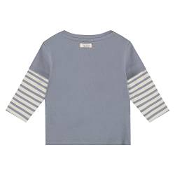 babyface Baby Jungen Langarm Shirt 7631 in grau, Kleidergröße:74, Farbe:Grau von babyface