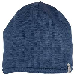 ACHTI I Damen Mütze I Longbeanie I Rund-strick ohne Bommel I leicht gefüttert I lange Passform I Beanie Damenmütze I moderne Farben (blau marine uni) von bags & more