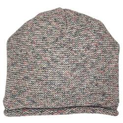 bags & more I Damen Mütze Longbeanie Rund-strick ohne Bommel leicht gefüttert lange Passform Beanie Damenmütze moderne Farben (braun grau multi), AZ-2033PC, Einheitsgröße von bags & more