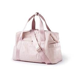 BAGSMART Damen Reisetasche Handgepäck Tasche, Sporttasche mit Schuhbeutel (Rosa) von bagsmart