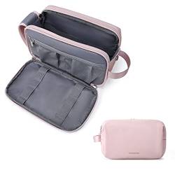 BAGSMART Kulturbeutel für Herren, Reise, Zubehör, groß, wasserdicht, Kosmetiktasche, Damen, Kulturbeutel, Organizer, Rosa, L von bagsmart