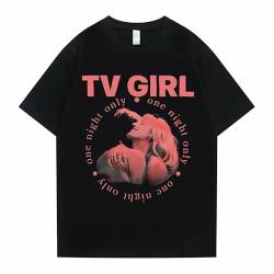 Cults TV Girl One Night Only Graphic Print Tshirt Unisex Vintage Tees Men Women Casual Oversized T Shirt Man Cotton Tops T-Shirt Black M von baiardo