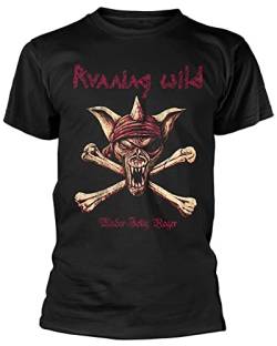Running Wild Under Jolly Roger Crossbones Black T-Shirt - Black S XL von bailai
