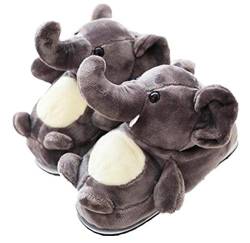 baiou Netter Elefant Slippers Cartoon Schuhe Tierform Plüsch Haus Hallenschuhe (Medium: 35/38EU) von baiou