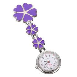 Balacoo Krankenschwester Uhr Blumen Taschenuhr Krankenschwesteruhr Schwesternuhr Digital Quarzwerk Blumen Ansteckuhr Pflegeuhr Geschenke Pflege Pulsuhr Damen Kinder Mädchen Geschenk von balacoo