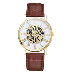 balacoo Leder Armbanduhr für Man- Hollow Classic Fashion Watch Casual Elegante Business Watch () von balacoo