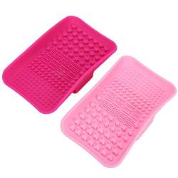 Wiederverwendbare Reinigungsbürste Scrubber Mat, Make-up Brush Cleaner Pad, für Familienreisen von banapoy