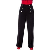 Banned Marlene-Hose Retro Adventures Ahead Schwarz Vintage Trousers 40er Jahre Stil von banned