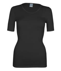 banora Wolle-Seide-Unterhemd für Damen mit ½ Arm (T-Shirt) (Gr. M, Farbe: schwarz) von banora