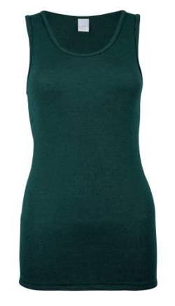 banora Wolle-Seide-Unterhemd für Damen ohne Ärmel (Tanktop/Achselshirt/Top/Achselhemd) (Gr. L, Farbe: Petrol) von banora