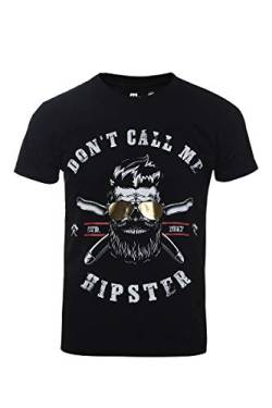 barTbaren Totenkopf T-Shirt Herren schwarz Anti Hipster Skull Bart und Sonnenbrille Baumwolle S - 5XL von barTbaren