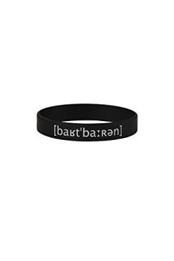 barTbaren – unisex Silikonarmband für Fitness und Freizeit – robustes Sportarmband aus 100% hypoallergenem Silikon in Schwarz mit Prägdruck für Damen und Herren von barTbaren