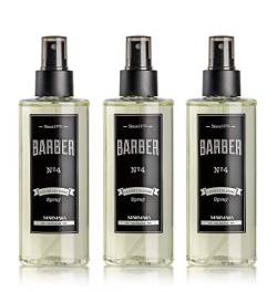 BARBER MARMARA No.4 Eau de Cologne Pump-spray Herren (3x 250ml) After Shave Men - Duftwasser - Rasierwasser Männer - Erfrischt kühlt - Herren Duft - Desinfizierend 70° Alkohol (3x No.4) von barber marmara