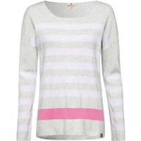 BASEFIELD Troyer Basefield Damen Marken-Feinstrickpullover, grau-rosé von basefield