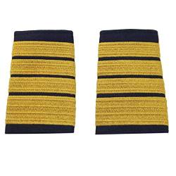Rangschlaufen für Schulterklappen Marine blau mit goldenem Stick Admiral von baum-m gmbh