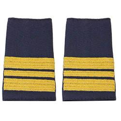 Rangschlaufen für Schulterklappen Marine blau mit goldenem Stick Kapitänsleutnant von baum-m gmbh