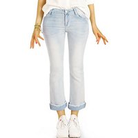 be styled Ankle-Jeans Jeans Hosen 7/8 Ankle medium waist ausgefranster Saum - Damen - j94kw mit Stretch-Anteil, 5-Pocket-Style von be styled