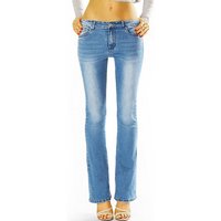 be styled Bootcut-Jeans Bootcut Jeans Hose Medium Waist Schlagjeans - Damen - j13L mit Stretch-Anteil, 5-Pocket-Style von be styled