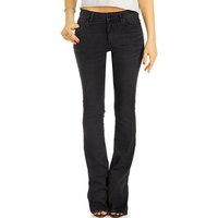 be styled Bootcut-Jeans Bootcut Jeans mid waist mit cut out Hose - Damen - j27r mit Stretch-Anteil, 5-Pocket-Style von be styled