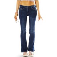 be styled Bootcut-Jeans Damen Bootcut Jeans mit normaler Leibhöhe ausgestellte Beinform - j8L mit Stretch-Anteil, 5-Pocket-Style, Slim Bootcut Jeans von be styled
