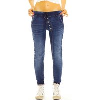 be styled Comfort-fit-Jeans Stretchige Hose - asymmetrischer Knopfleiste Slim Fit - Damen - j6p schräge Knofleiste, mit Stretch-Anteil von be styled