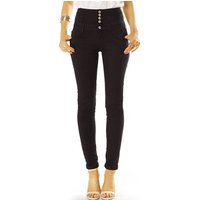 be styled High-waist-Jeans High Waist Röhrenjeans Hosen mit langer Knopfleiste - Damen - j10f High Waist, mit Stretch-Anteil, 5-Pocket-Style von be styled