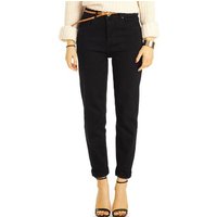 be styled High-waist-Jeans Schwarze High Waist Jeans, Mom Jeans Hose - Damen - j13k-3 mit Stretch-Anteil, 5-Pocket-Style, High-waist, Mom-Fit von be styled