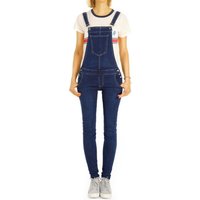 be styled Jeanslatzhose Jeanslatzhose röhrige skinny Passform Jeans Overall - Damen - j16i-2 5-Pocket-Style, mit Stretch-Anteil von be styled