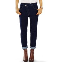 be styled Mom-Jeans Medium Waist Jeans Boyfriend Hosen Mom Jeans - Damen - j3f mit Stretch-Anteil, 5-Pocket-Style, schräger Reißverschluss von be styled