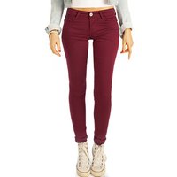 be styled Röhrenhose Low Waist Jeans Hüftjeans Röhrenjeans Skinny Hosen - Damen - j16m-1 mit Stretch-Anteil, unifarben, low waist, hüftig von be styled