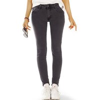 be styled Skinny-fit-Jeans dungelgraue Damenjeans, medium waist Röhrenhose slim fit j8f-1 von be styled