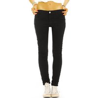 be styled Slim-fit-Jeans Low Waist Hose hüftige schwarze Slim Fit Röhrenhose - Damen - j42p 5-Pocket-Style, mit Stretch-Anteil, low waist von be styled