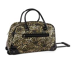 BEBE Damen Rolling Duffel, Leopard, Rolling Duffel von bebe