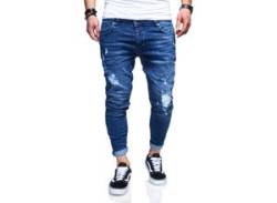 Slim-fit-Jeans BEHYPE "ODIN" Gr. 29, Länge 32, blau Herren Jeans Slim Fit von behype