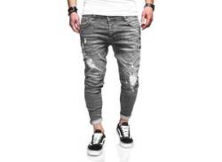 Slim-fit-Jeans BEHYPE "ODIN" Gr. 29, Länge 32, grau Herren Jeans Slim Fit von behype