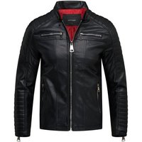 behype Lederimitatjacke BHKILLEEN Übergangsjacke im Biker-Stil Blouson von behype