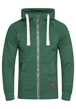 behype. Herren Basic Sweatjacke Sweatshirt weicher Hoodie mit Kapuze Kapuzenpullover BH_7660-Grün-S von behype.