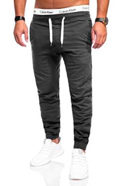 behype. Herren Jeans-Hose Chino Jogger 80-0060 (29, Dunkelgrau) von behype.