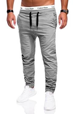 behype. Herren Jeans-Hose Chino Jogger 80-0060 (31, Hellgrau) von behype.