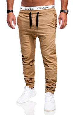 behype. Herren Jeans-Hose Chino Jogger 80-0060 (33, Beige) von behype.