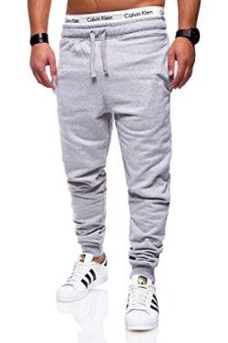 behype. Herren Lange Trainingshose Jogging-Hose Sport-Hose 60-0527 Grau XL von behype.