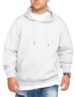 behype. Herren Oversize Hoodie Kapuzenpullover Sweatshirt H10 Hellgrau_L von behype.