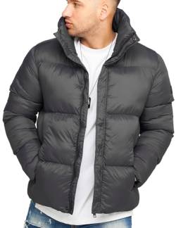 behype. Herren warme Winterjacke Puffer-Jacke Steppjacke Jacket J13-Charcoal-XL von behype.