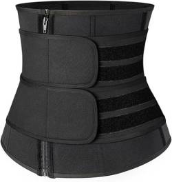 beijieaiguo Waist Trainer Damen, Korsett Damen Corset Bauchweggürtel Damen Taillentrainer mit Doppelt Verstellbarem Bauchklett (S) von beijieaiguo