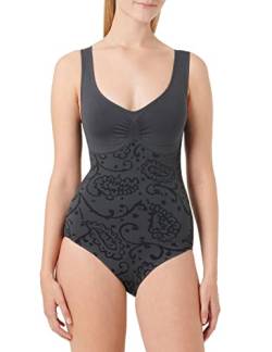 belly cloud Damen Formender Body 6216, Paisley, Gr. 50, Grau (anthrazit 004) von belly cloud