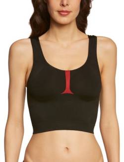 belly cloud Damen Unterhemd NA, figurformendes seamless Sport Bustier, Gr. 44/46 (M), Schwarz (schwarz) von belly cloud