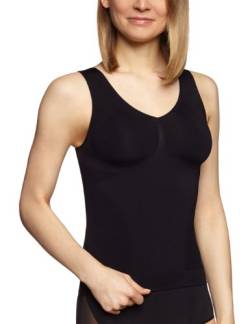 belly cloud Damen Unterhemd NA, figurformendes seamless V-Top, Gr. 48/50 (XXXL), Schwarz (schwarz) von belly cloud