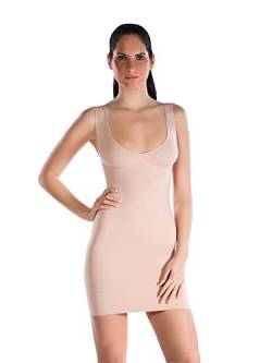 belly cloud Damen Unterhemd figurformendes Miederkleid, Gr. 44/46 (XXL), Hautfarben (sand) von belly cloud