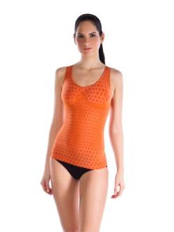 belly cloud Damen Unterhemd figurformendes Reptiltop, Gr. 38/40 (M), Orange (orange) von belly cloud